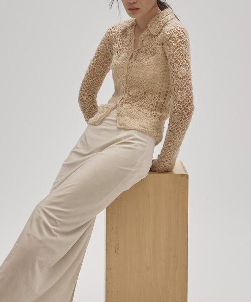 TODAYFUL（トゥデイフル）の「TODAYFUL Mohair Crochet Knitshirts