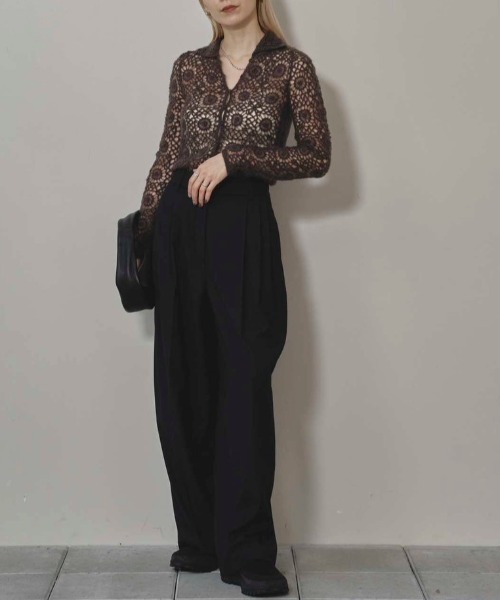 TODAYFUL（トゥデイフル）の「TODAYFUL Mohair Crochet Knitshirts
