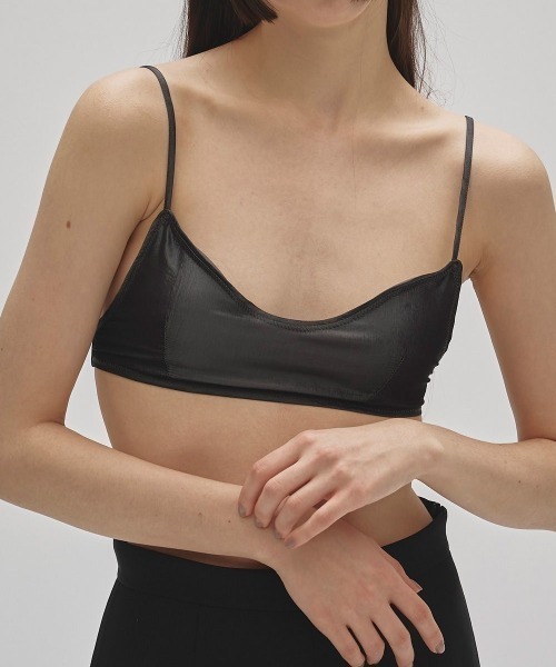 TODAYFUL(トゥデイフル)の「【TODAYFUL/トゥデイフル】Cupin Satin Bratop/サテンブラトップ(チューブトップ・レディース・キナリ/チョコ/チャコールグレー・FREE)」の3枚目の写真