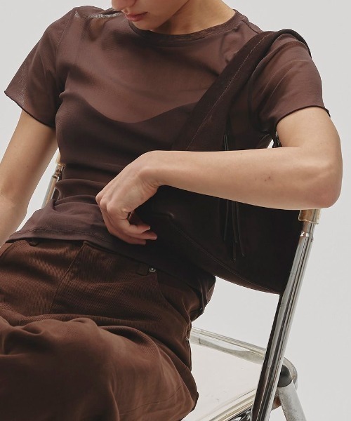 TODAYFUL(トゥデイフル)の「【TODAYFUL/トゥデイフル】Cupin Satin Bratop/サテンブラトップ(チューブトップ・レディース・キナリ/チョコ/チャコールグレー・FREE)」の8枚目の写真