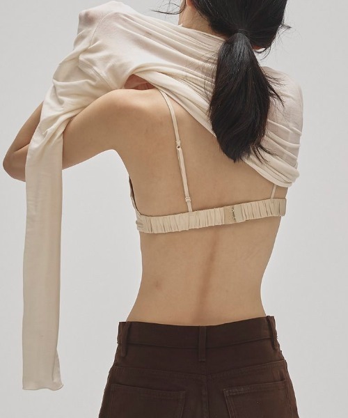 TODAYFUL(トゥデイフル)の「【TODAYFUL/トゥデイフル】Cupin Satin Bratop/サテンブラトップ(チューブトップ・レディース・キナリ/チョコ/チャコールグレー・FREE)」の6枚目の写真