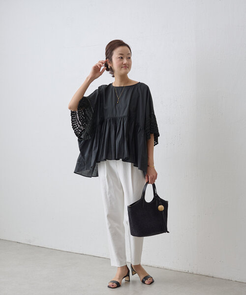 BEARDSLEY ブラウス シャツ ソデクロシェブラウス レディース