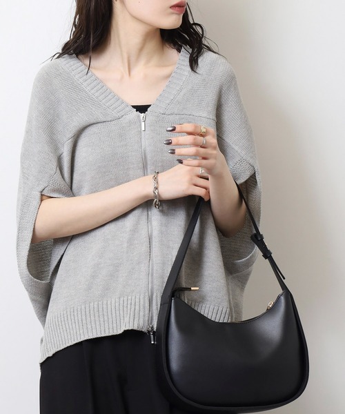 FUNALIVE(ファンアライブ)の「RELACLO select 7G変形WZIPベスト(ベスト・レディース・アイボリー/モカ/グレー/ブラック・M)」の3枚目の写真