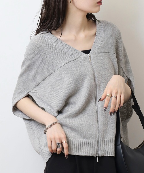 FUNALIVE(ファンアライブ)の「RELACLO select 7G変形WZIPベスト(ベスト・レディース・アイボリー/モカ/グレー/ブラック・M)」の8枚目の写真