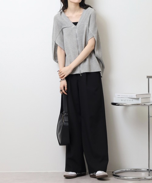 FUNALIVE(ファンアライブ)の「RELACLO select 7G変形WZIPベスト(ベスト・レディース・アイボリー/モカ/グレー/ブラック・M)」の9枚目の写真