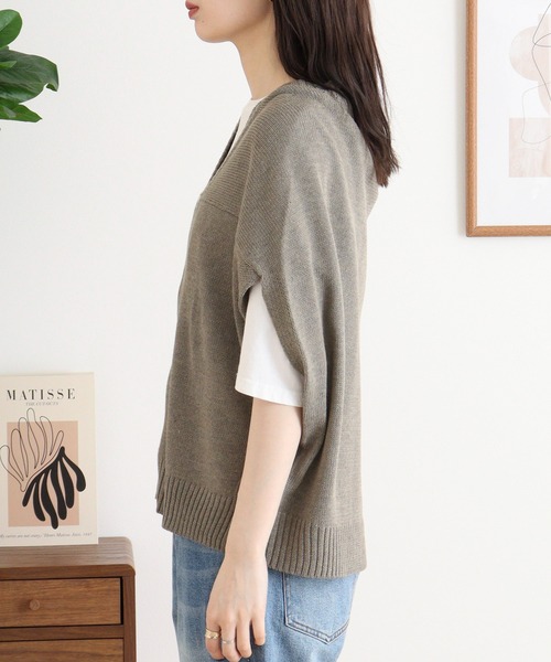 FUNALIVE(ファンアライブ)の「RELACLO select 7G変形WZIPベスト(ベスト・レディース・アイボリー/モカ/グレー/ブラック・M)」の15枚目の写真