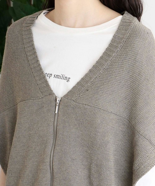 FUNALIVE(ファンアライブ)の「RELACLO select 7G変形WZIPベスト(ベスト・レディース・アイボリー/モカ/グレー/ブラック・M)」の17枚目の写真