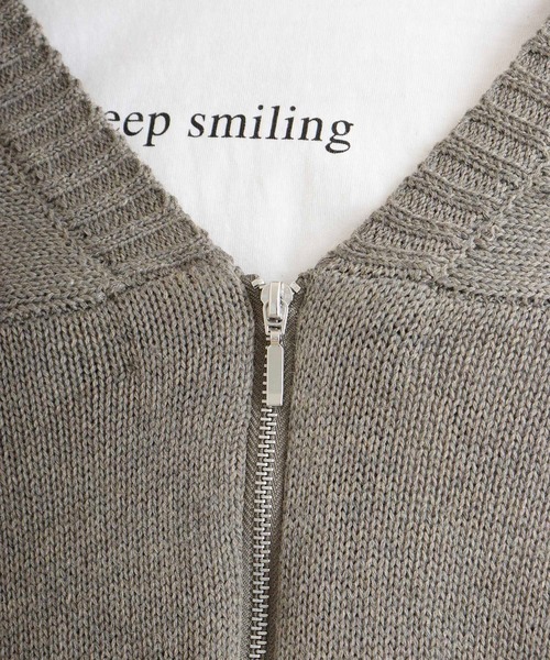 FUNALIVE(ファンアライブ)の「RELACLO select 7G変形WZIPベスト(ベスト・レディース・アイボリー/モカ/グレー/ブラック・M)」の18枚目の写真