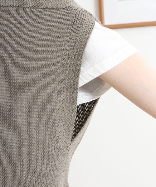 FUNALIVE(ファンアライブ)の「RELACLO select 7G変形WZIPベスト(ベスト・レディース・アイボリー/モカ/グレー/ブラック・M)」の19枚目の写真