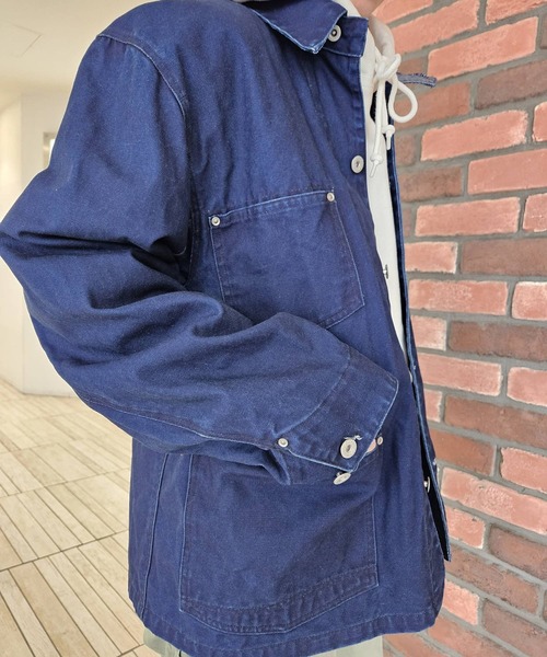 GREEN BOWL（グリーンボウル）の「グリーンボウル 【GREEN BOWL】 Indigo Canvas Coverall（カバーオール・メンズ・インディゴブルー・M/L）」の2枚目の写真