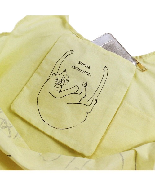 ROOTOTE（ルートート）の「ルートート / EU.ラウンド.ブラサガリネコ-A（エコバッグ/サブバッグ・レディース・イエロー/ブルー/グレー/ブラック/ピンク/ホワイト・FREE）」の19枚目の写真