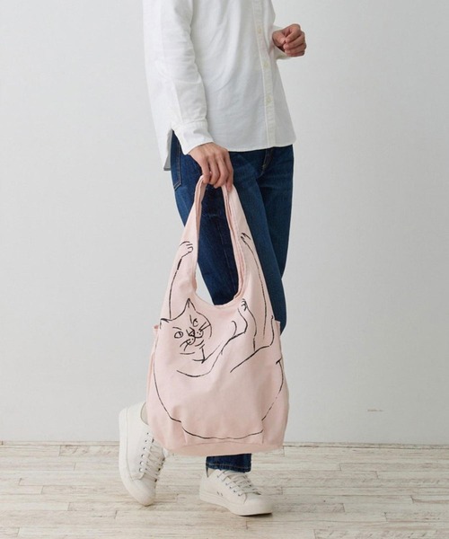 ROOTOTE（ルートート）の「ルートート / EU.ラウンド.ブラサガリネコ-A（エコバッグ/サブバッグ・レディース・イエロー/ブルー/グレー/ブラック/ピンク/ホワイト・FREE）」の7枚目の写真