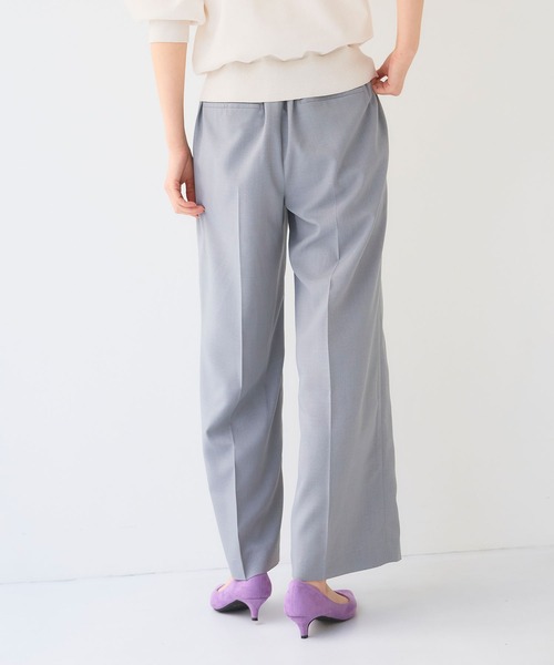 CROSS FUNCTION（クロスファンクション）の「《洗える》サマ美え 冷感麻調ワイドパンツ【CF/クロスファンクション】（スラックス・レディース・アイボリー/グレー/ブラウン・M/LL/L）」の12枚目の写真