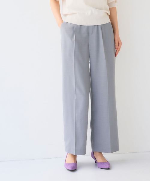 CROSS FUNCTION（クロスファンクション）の「《洗える》サマ美え 冷感麻調ワイドパンツ【CF/クロスファンクション】（スラックス・レディース・アイボリー/グレー/ブラウン・M/LL/L）」の11枚目の写真
