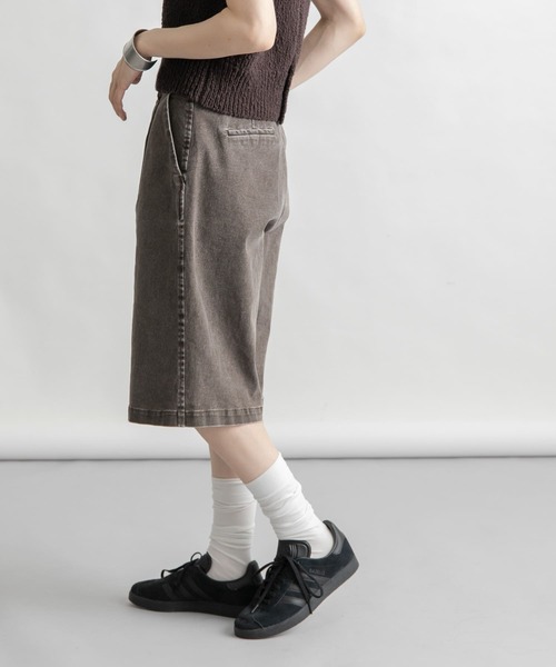 KBF(ケイビーエフ)の「ウォッシュドハーフパンツ(その他パンツ・レディース・ブラウン/グレー・ONE)」の11枚目の写真