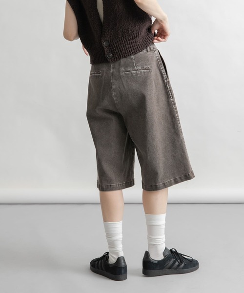 KBF(ケイビーエフ)の「ウォッシュドハーフパンツ(その他パンツ・レディース・ブラウン/グレー・ONE)」の12枚目の写真