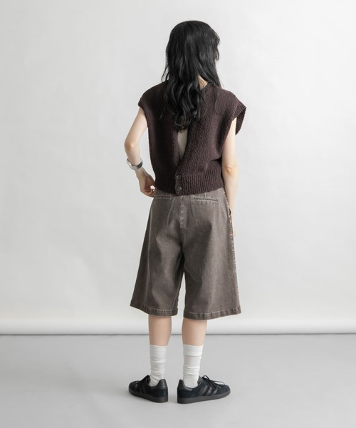 KBF(ケイビーエフ)の「ウォッシュドハーフパンツ(その他パンツ・レディース・ブラウン/グレー・ONE)」の15枚目の写真