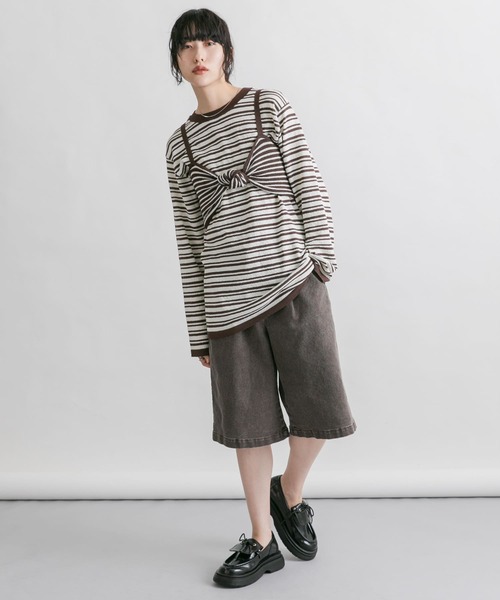 KBF(ケイビーエフ)の「ウォッシュドハーフパンツ(その他パンツ・レディース・ブラウン/グレー・ONE)」の17枚目の写真
