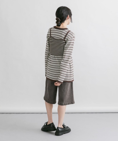 KBF(ケイビーエフ)の「ウォッシュドハーフパンツ(その他パンツ・レディース・ブラウン/グレー・ONE)」の19枚目の写真