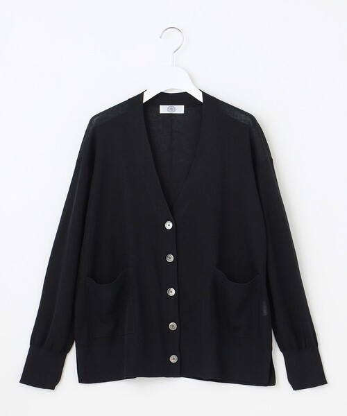 J.PRESS Ladies(J.プレス レディス)の「【洗える】Vis/Peスパーク ニット カーディガン(カーディガン/ボレロ・レディース・ベージュ系/サックスブルー系/ネイビー系/アイボリー系・SMALL)」の9枚目の写真