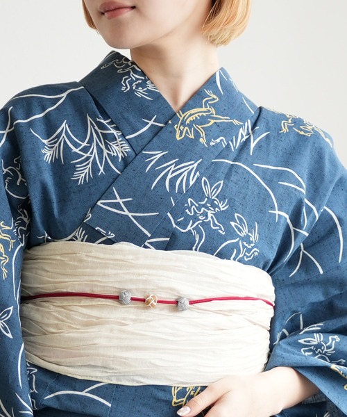 セール】手染め注染浴衣3点セット utatane×注染工房 赤坂紬 青藍
