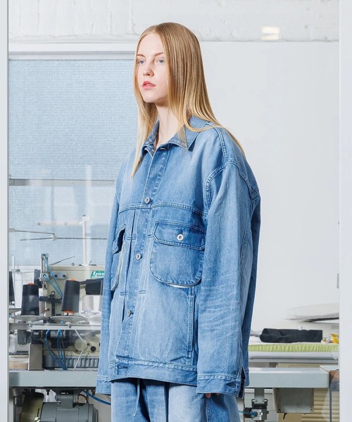 VOAAOV(ヴォアーブ)の「【VOAAOV】 OVERSIZE DENIM JACKET (USED)(デニムジャケット・メンズ・ライトブルー・1)」の3枚目の写真