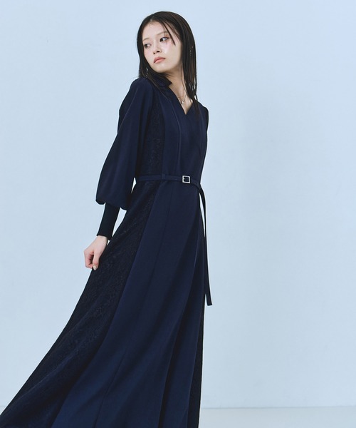 セール】レースドッキングカシュクールワンピース｜オケージョン/秋服