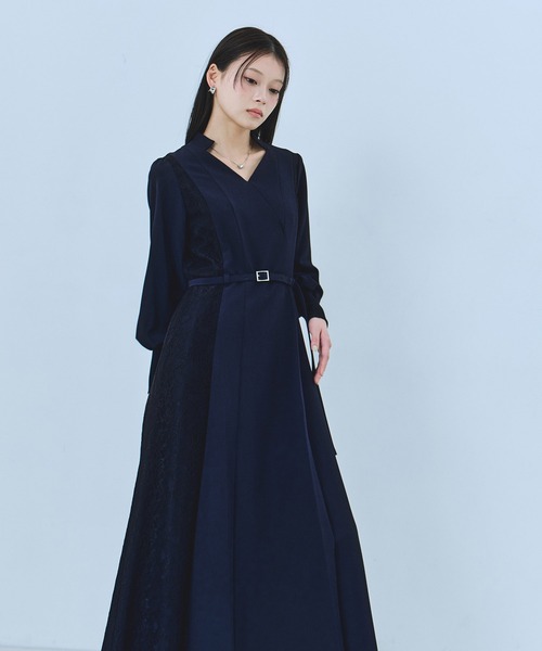 セール】レースドッキングカシュクールワンピース｜オケージョン/秋服