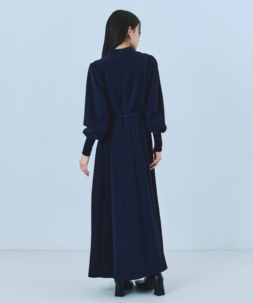 UNITED TOKYO（ユナイテッドトウキョウ）の「【残りわずか！】レースドッキングカシュクールワンピース｜オケージョン/春服（ワンピース・レディース・ネイビー/ブラック・1/2）」の19枚目の写真