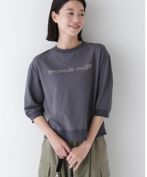 human woman(ヒューマンウーマン)の「◆ロゴトレーナー(Tシャツ/カットソー・レディース・ピンク/ホワイト/イエロー/グレー系その他・MEDIUM)」の3枚目の写真