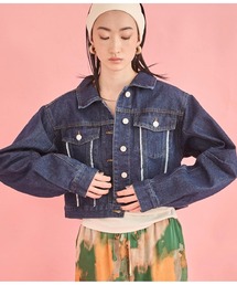 Settimissimo（セッティミッシモ）の「タックスリーブ ショート丈 デニム Gジャン（デニムジャケット）」