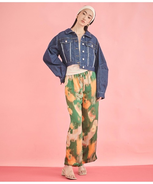 Settimissimo（セッティミッシモ）の「タックスリーブ ショート丈 デニム Gジャン（デニムジャケット・レディース・ブルー/インディゴブルー・FREE）」の7枚目の写真