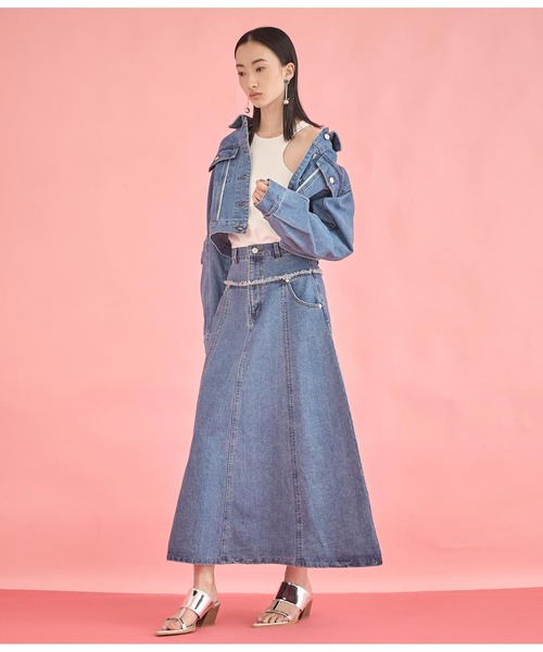 Settimissimo（セッティミッシモ）の「タックスリーブ ショート丈 デニム Gジャン（デニムジャケット・レディース・ブルー/インディゴブルー・FREE）」の17枚目の写真