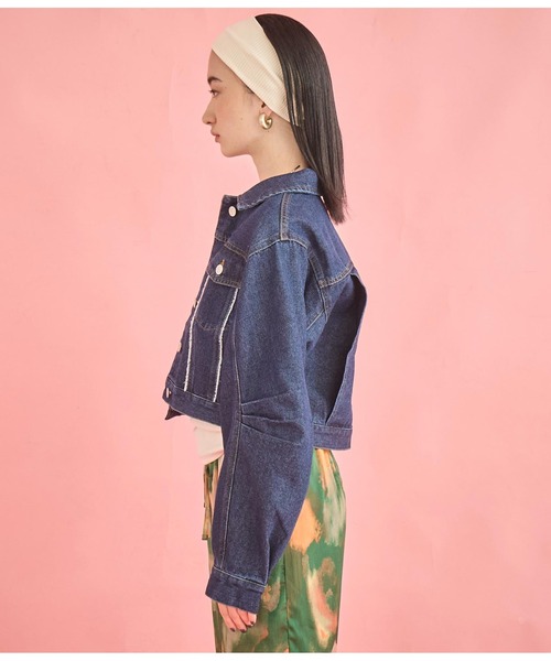 Settimissimo（セッティミッシモ）の「タックスリーブ ショート丈 デニム Gジャン（デニムジャケット・レディース・ブルー/インディゴブルー・FREE）」の20枚目の写真