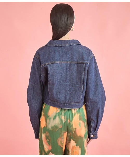 Settimissimo（セッティミッシモ）の「タックスリーブ ショート丈 デニム Gジャン（デニムジャケット・レディース・ブルー/インディゴブルー・FREE）」の21枚目の写真