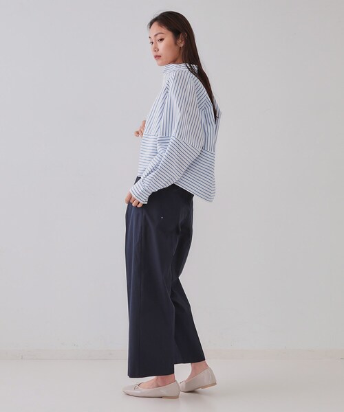 OPAQUE.CLIP（オペークドットクリップ）の「《andGIRL掲載》ストライプフォルムシャツ【洗濯機洗い可】（シャツ/ブラウス・レディース・ホワイト系3/ホワイト系5/ブルー系2・38/40/42）」の17枚目の写真