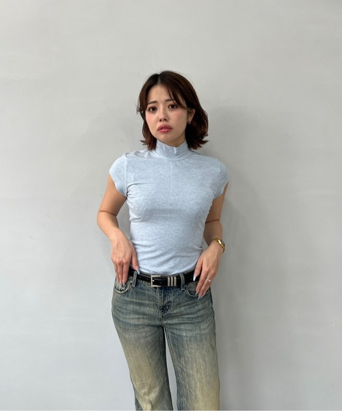 tシャツ ハーフネック キャップスリーブカットソー FC25S123「Fano Studios」「2025SS」 レディース メンズ ハーフネック キャップスリーブカットソー FC25S123【Fano