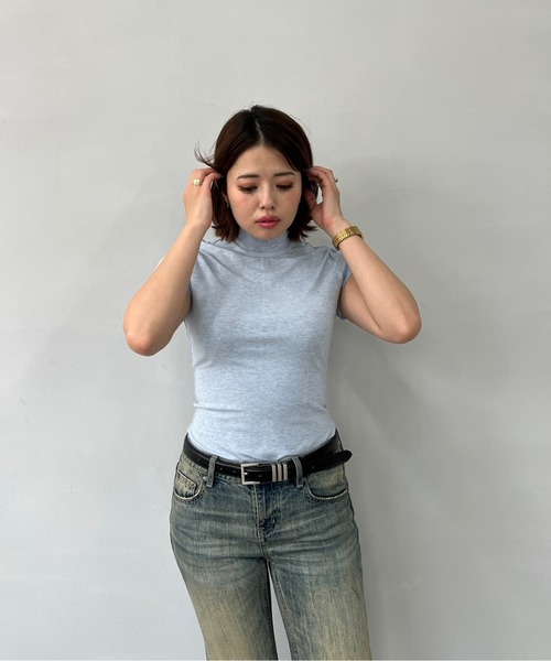 ハーフネック キャップスリーブカットソー FC25S123【Fano