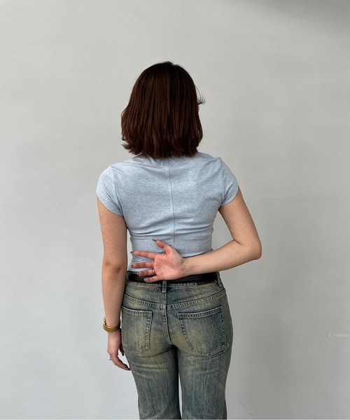 tシャツ ハーフネック キャップスリーブカットソー FC25S123「Fano Studios」「2025SS」 レディース メンズ ハーフネック キャップスリーブカットソー FC25S123【Fano