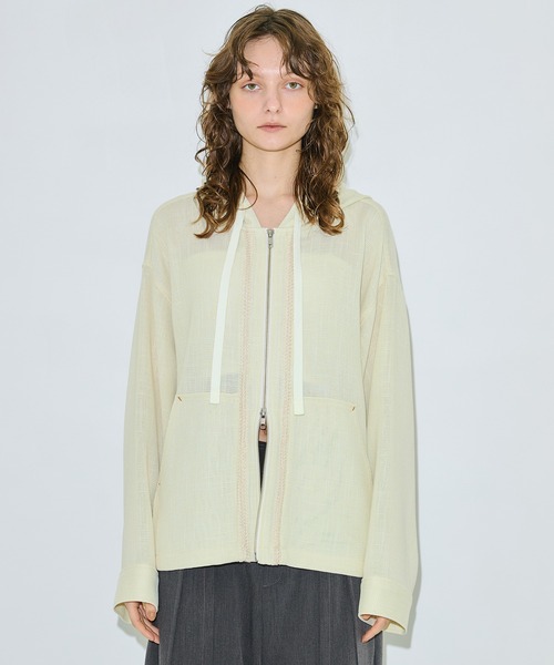 エンブロイダリーメッシュパーカー（パーカー）｜PUBLIC TOKYO