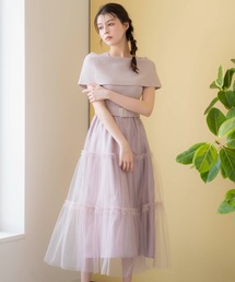 ケープ」に該当するワンピース/ドレス（ピンク/桃色系