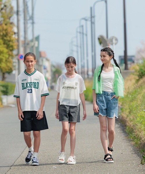 GLOBAL WORK(グローバルワーク)の「DRYプリントメッシュプルオーバー半袖/326105(Tシャツ/カットソー・キッズ・ブラック/ホワイト系5/ホワイト系6・130cm/140cm/150cm/160cm)」の21枚目の写真