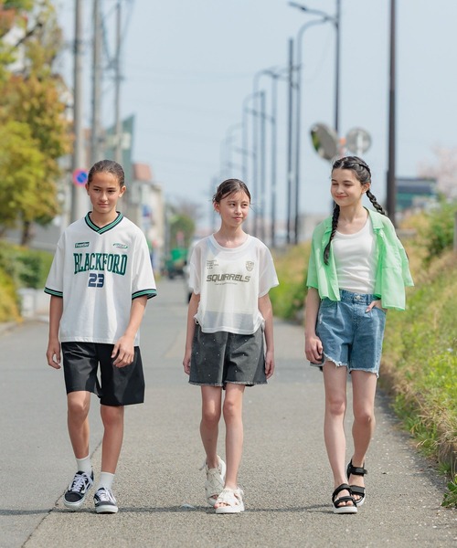 GLOBAL WORK(グローバルワーク)の「DRYプリントメッシュプルオーバー半袖/326105(Tシャツ/カットソー・キッズ・ブラック/ホワイト系5/ホワイト系6・130cm/140cm/150cm/160cm)」の22枚目の写真