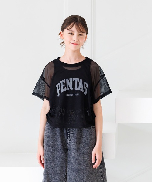 しゅう１。 DRYプリントメッシュプルオーバー半袖/キッズ/326105