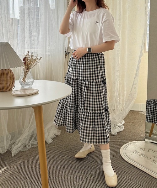 merrylatte(メリーラテ)の「『低身長用サイズあり』 ワンポイント半袖Tシャツ(Tシャツ/カットソー・レディース・ホワイト/A/B/C/D/E・X-SMALL/MEDIUM/SMALL/LARGE)」の8枚目の写真