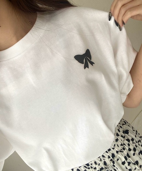 merrylatte(メリーラテ)の「『低身長用サイズあり』 ワンポイント半袖Tシャツ(Tシャツ/カットソー・レディース・ホワイト/A/B/C/D/E・X-SMALL/MEDIUM/SMALL/LARGE)」の11枚目の写真
