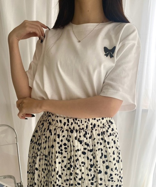 merrylatte(メリーラテ)の「『低身長用サイズあり』 ワンポイント半袖Tシャツ(Tシャツ/カットソー・レディース・ホワイト/A/B/C/D/E・X-SMALL/MEDIUM/SMALL/LARGE)」の12枚目の写真