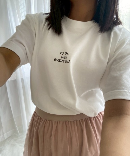 merrylatte(メリーラテ)の「『低身長用サイズあり』 ワンポイント半袖Tシャツ(Tシャツ/カットソー・レディース・ホワイト/A/B/C/D/E・X-SMALL/MEDIUM/SMALL/LARGE)」の21枚目の写真