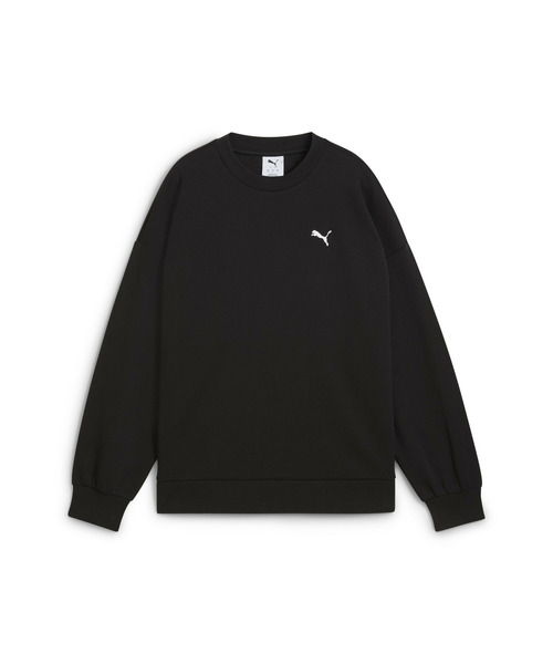 PUMA（プーマ）の「PUMA プーマ ウィメンズ ワードローブ ESS オーバーサイズ クルースウェット（スウェット・レディース・オフホワイト/ブラック・MEDIUM/SMALL/X-LARGE/LARGE）」の7枚目の写真