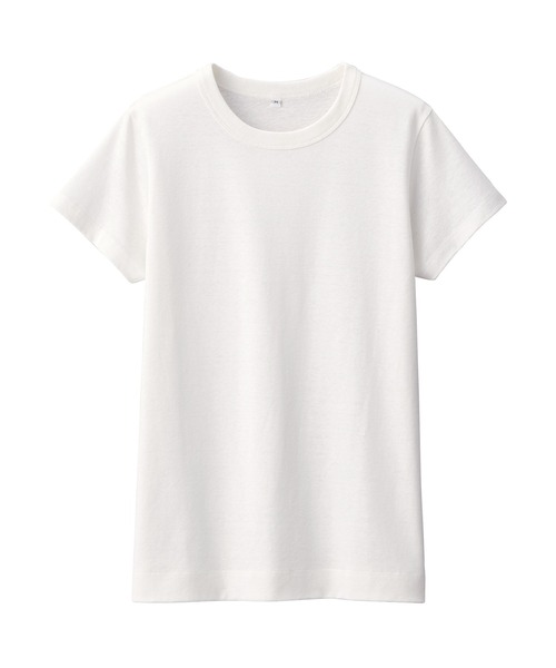 MUJI Labo(ムジラボ)の「〔MUJI Labo〕婦人 リネン混半袖Tシャツ(Tシャツ/カットソー・レディース・オフホワイト/ダークグレー/イエロー系/ネイビー・S/M/L/XL)」の9枚目の写真